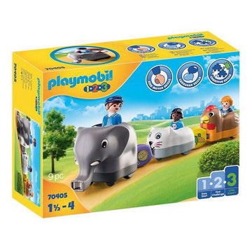 Playset 1,2,3 My Animal Train Playmobil 70405 (9 pcs)