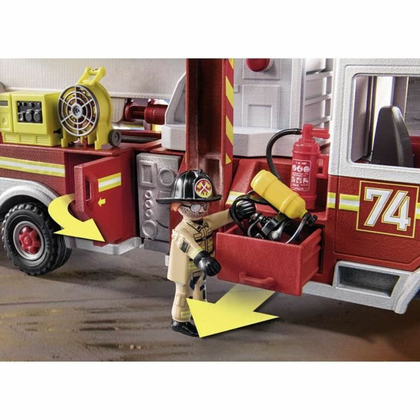 Igralni komplet Vozni park   Playmobil Fire Truck with Ladder 70935         113 Kosi  