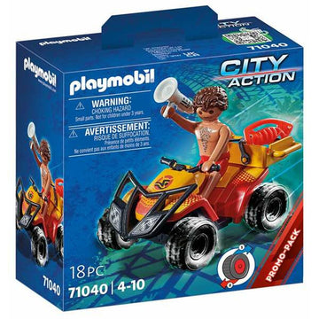Playset Playmobil City Action Rescue Quad  18 Kosi 71040