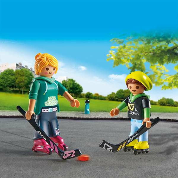 Playset Playmobil 71209 13 Pièces Joueur de hockey Duo