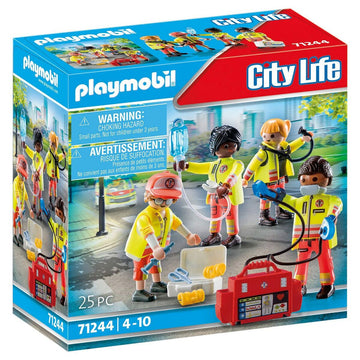 Playset Playmobil 71244 City Life Rescue Team 25 Kosi