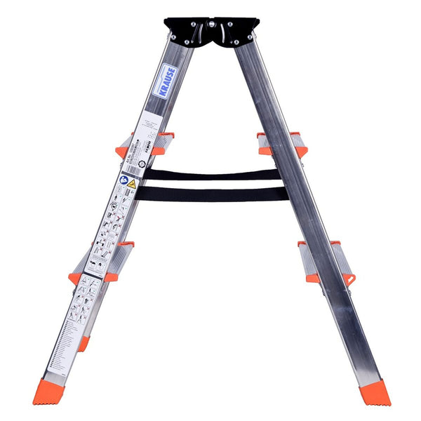 3-step folding ladder Krause 120397 Silver Aluminium