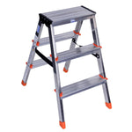 3-step folding ladder Krause 120397 Silver Aluminium