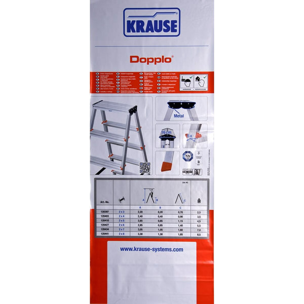 3-step folding ladder Krause 120397 Silver Aluminium