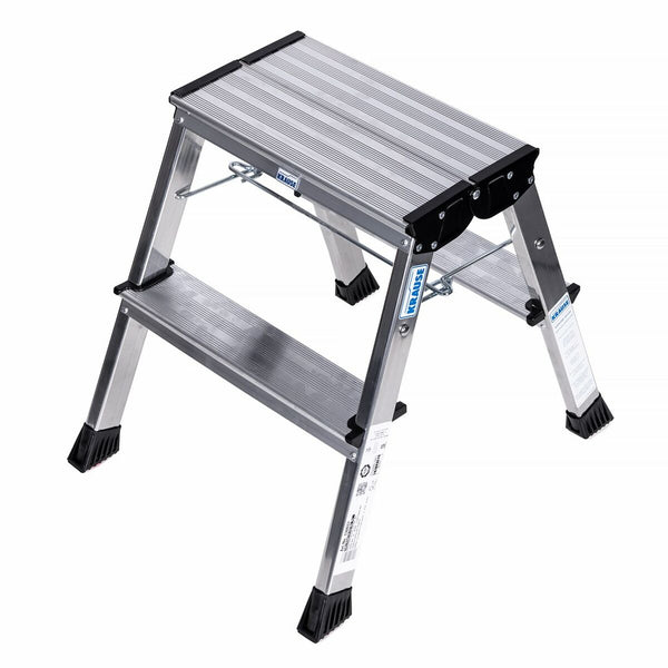 2-step folding ladder Krause 130037 Silver Aluminium