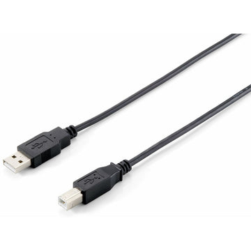 Kabel USB A v USB B Equip 128861 3 m Črna
