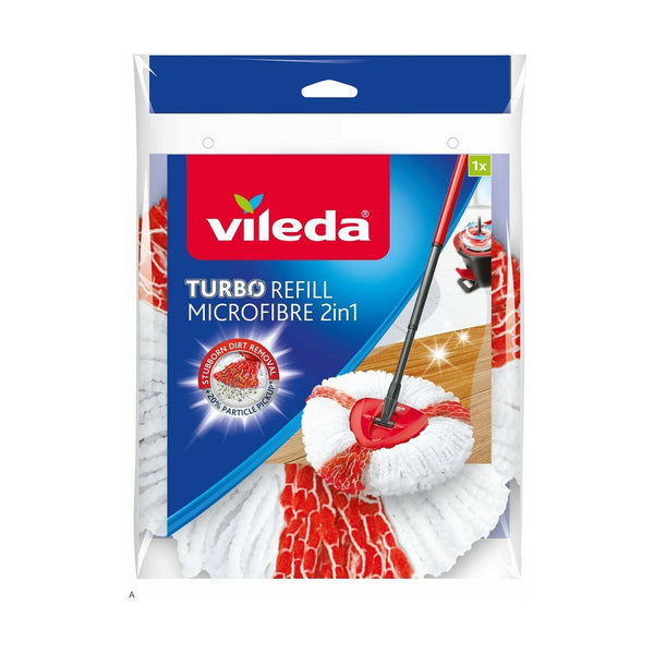 Mop Replacement To Scrub Vileda Turbo 2in1 Rojo/Blanco