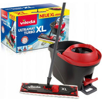 Mop with Bucket Vileda Ultramat Turbo XL Black Red Microfibre
