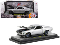 1970 Ford Mustang Boss 429 Matt Silver Limited Edition to 5,880 pieces Worldwide 1/24 Diecast Model Car by M2 Machines