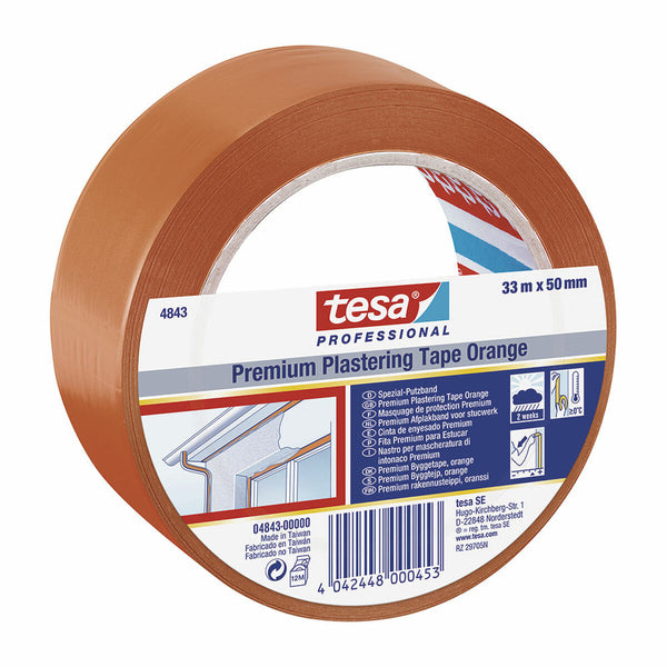 Izolacijski trak TESA Revoco Premium 4843 Oranžna Kavčuk PVC (33 m x 50 mm)