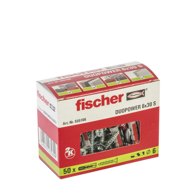 Chevilles et vis Fischer duopower 50 Chevilles et vis (4,5 x 40 mm)