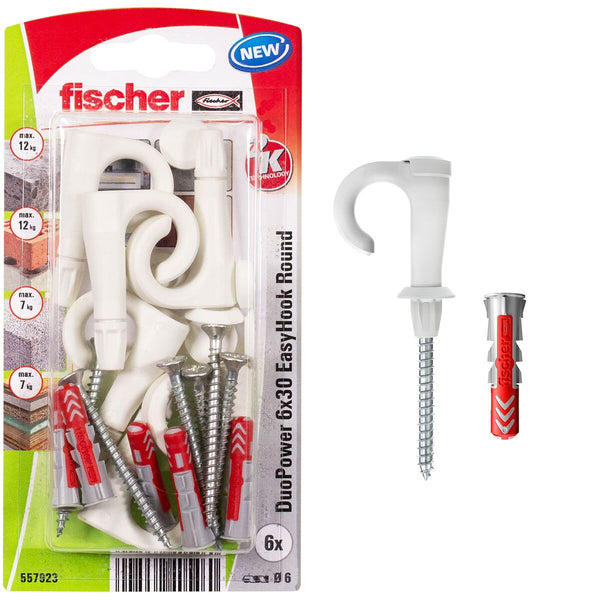 Hook Screws Fischer 6 Pieces 6 x 30 mm