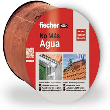 Adhesive Tape Fischer 10 m x 10 cm Brown Terracotta colour