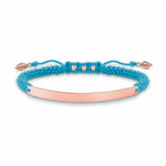 Bracelet Femme Thomas Sabo LBA0062-597-1 Bleu Or rose Argent