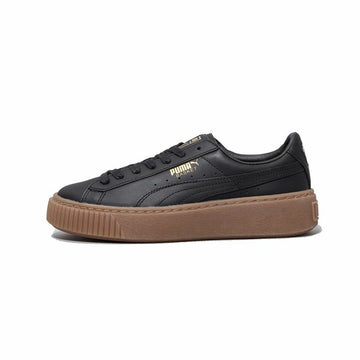 Casual Damenturnschuh Puma Basket Platform Core Schwarz