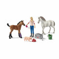Playset Schleich Vet visiting mare and foal Cheval Plastique