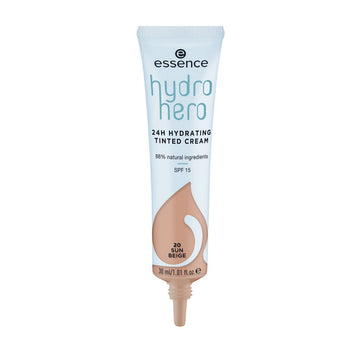 Feuchtigkeitscreme mit Farbe Essence Hydro Hero 20-sun beige SPF 15 (30 ml)