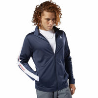 Giacca Sportiva da Uomo Reebok Essentials Linear Logo Blu scuro