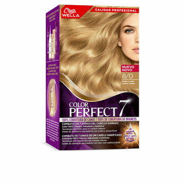 Dauerfärbung Wella Color Perfect 7 Nº 8/0 Graue Haare Helles Blond 60 ml