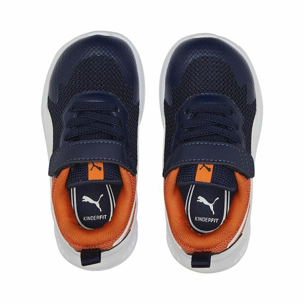 Sports Shoes for Kids Puma Evolve Run Mesh Navy Blue