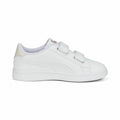 Chaussures de Sport pour Enfants Puma Smash v2 Metallics Blanc