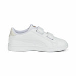 Sports Shoes for Kids Puma Smash v2 Metallics White