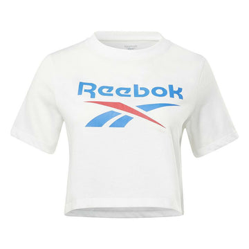 Damen Kurzarm-T-Shirt Reebok  RI BL CROP TEE HT6207 Weiß