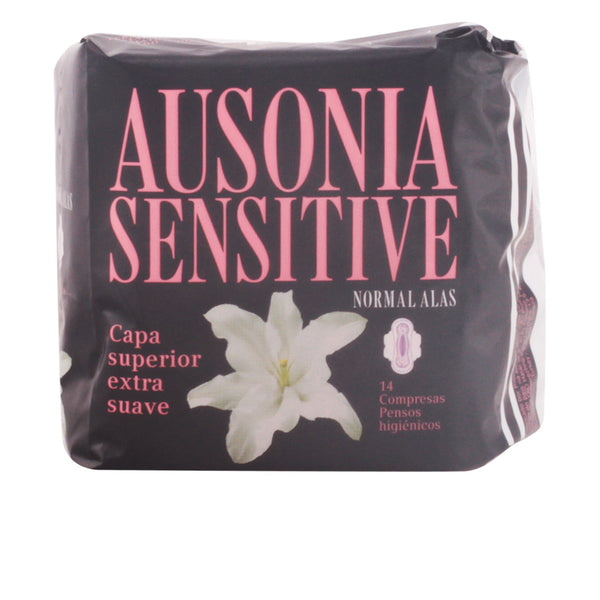 "Ausonia Sensitive Normal With Wings Sanitary Towels 14 Units"