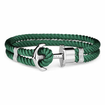 Bracelet Unisexe Paul Hewitt Argenté Vert Nylon