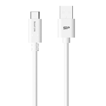USB-C-Kabel auf USB Silicon Power SP1M0ASYLK10AC1W Weiß 1 m