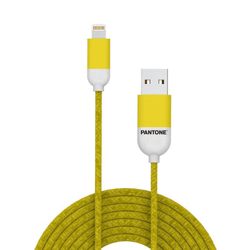 USB auf Lightning Verbindungskabel Pantone PT-LCS001-5Y Gelb 1,5 m