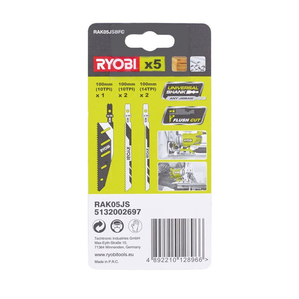 Saw Blade Ryobi FlushCut Jigsaw 5 Pieces