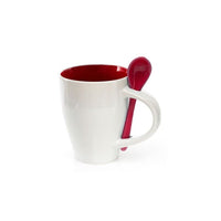 Mug with Small Spoon 149459 (350 ml) Bicoloured