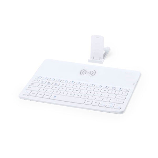 Bluetooth Keyboard with Qi Wireless Charger 146129 White