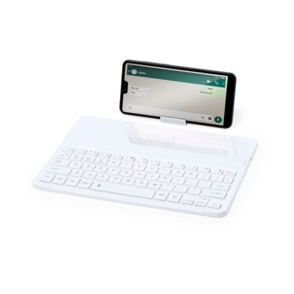 Bluetooth Keyboard with Qi Wireless Charger 146129 White