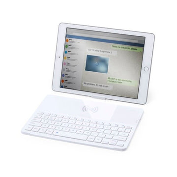 Bluetooth Keyboard with Qi Wireless Charger 146129 White