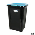 Rubbish Bin Tontarelli Coverline Blue 44 L Black 38,5 x 34,5 x 54,5 cm (6 Units)