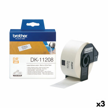 Printer Labels Brother DK-11208 White/Black 38 X 90 mm (3 Units)