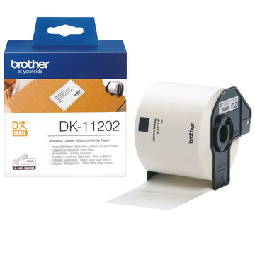 Etiquettes pour Imprimante Brother DK-11202 Noir/Blanc 62 x 100 mm (3 Unités)