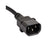 Iec C14 Mains Socket Power Cable Black 30Cm