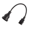 Iec C14 Mains Socket Power Cable Black 30Cm