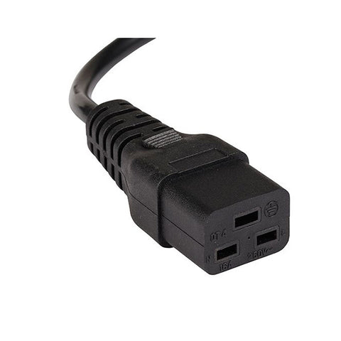 Iec C19 To C20 Power Cable 15A Black 2M