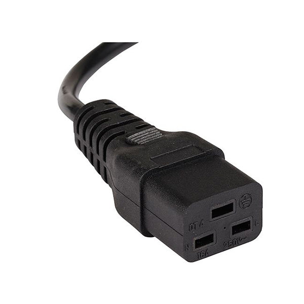 Iec C19 To C20 Power Cable 15A Black 1M