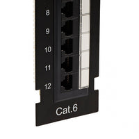 Cat 6 12 Port Wall Mount Patch Panel Universal Termination