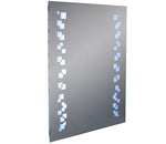 LED Illuminated 80 x 60cm Wall Mirror with Demister an