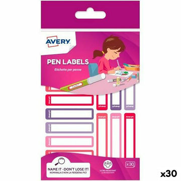 Adhesive labels Avery 50 x 10 mm Pink Polyethylene Violet (30 Units)