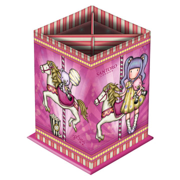 Pencil Case Gorjuss Carousel Pink Cardboard (8.5 x 11.5 x 8.5 cm)