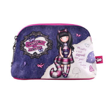 Potovalna kozmetična torba Gorjuss Cheshire cat Vijoličasta (21 x 14 x 8.5 cm)