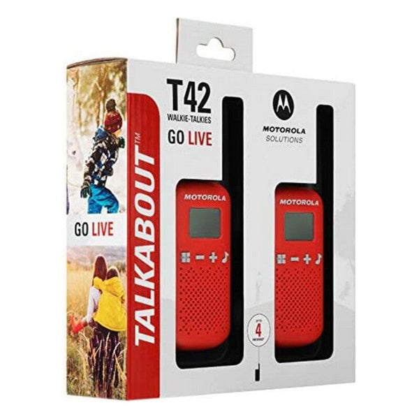 Walkie-Talkie Motorola T42 PMR446 1,3" LCD 4 km Red (2 pcs) (Refurbished A+)