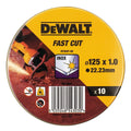 Disque de coupe Dewalt Fast Cut dt3507-qz 10 Unités 115 x 1 x 22,23 mm